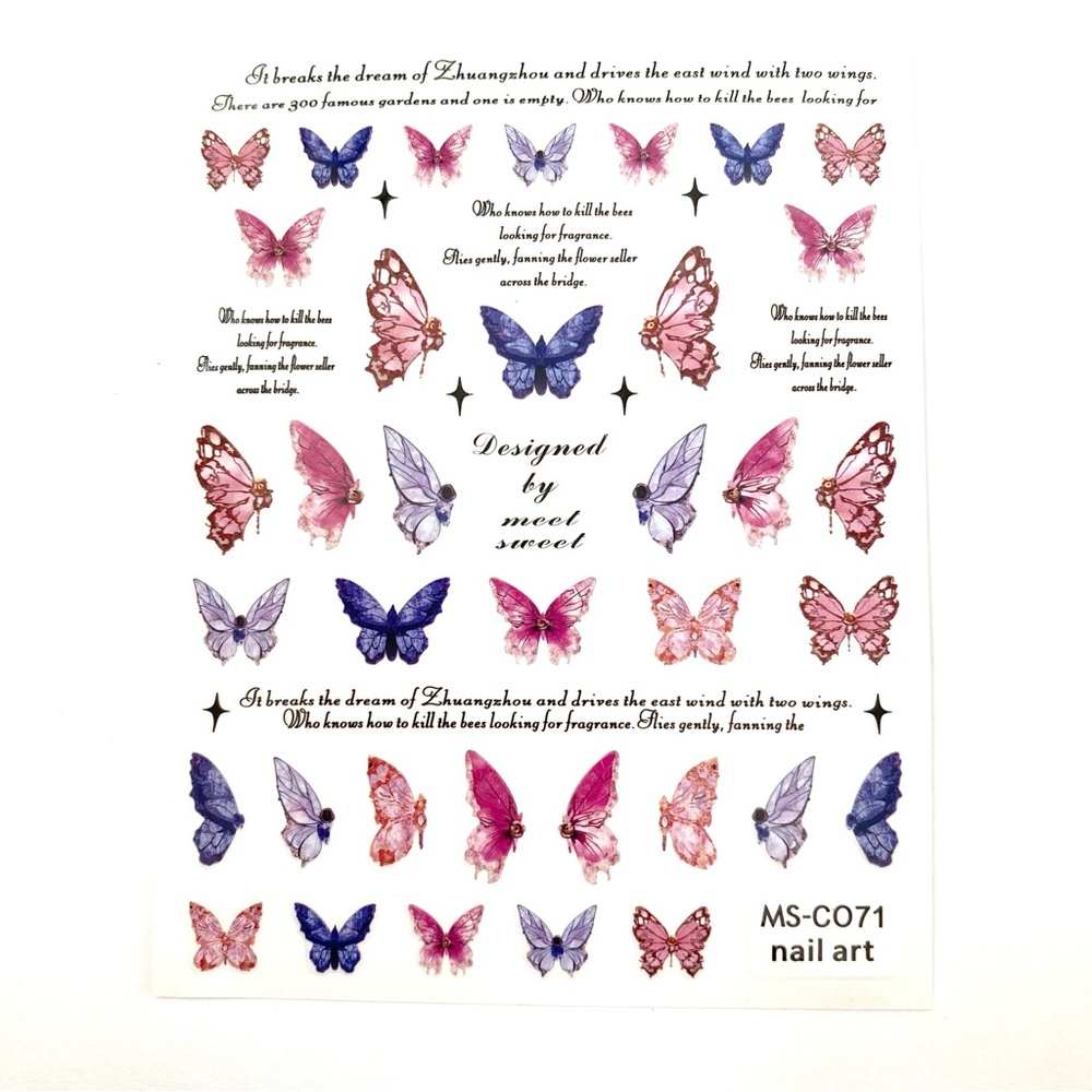 Butterfly Nail Art Stickers Set - Picture 3 of 5